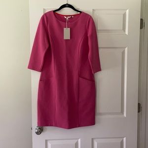 Boden Ponte Three Quarter Sleeve Dress